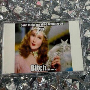 fridge magnet small decor wicked queen star blonde silver quote pretty pink